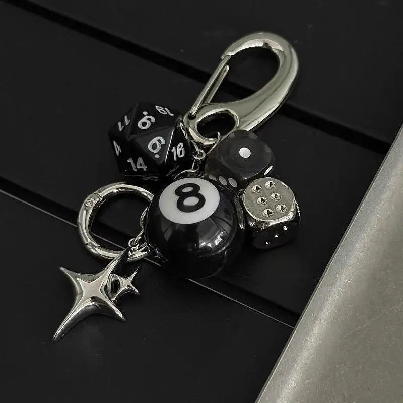 Y2K Lucky Dice Keychain