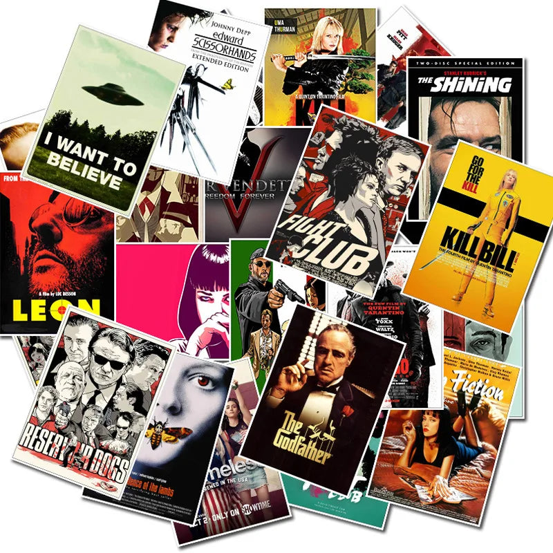Classic Movie Poster Stickers (25pcs)