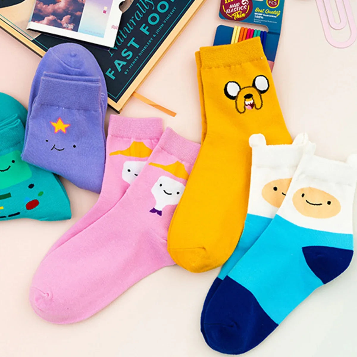 5 Pairs/Set Adventure Time Socks