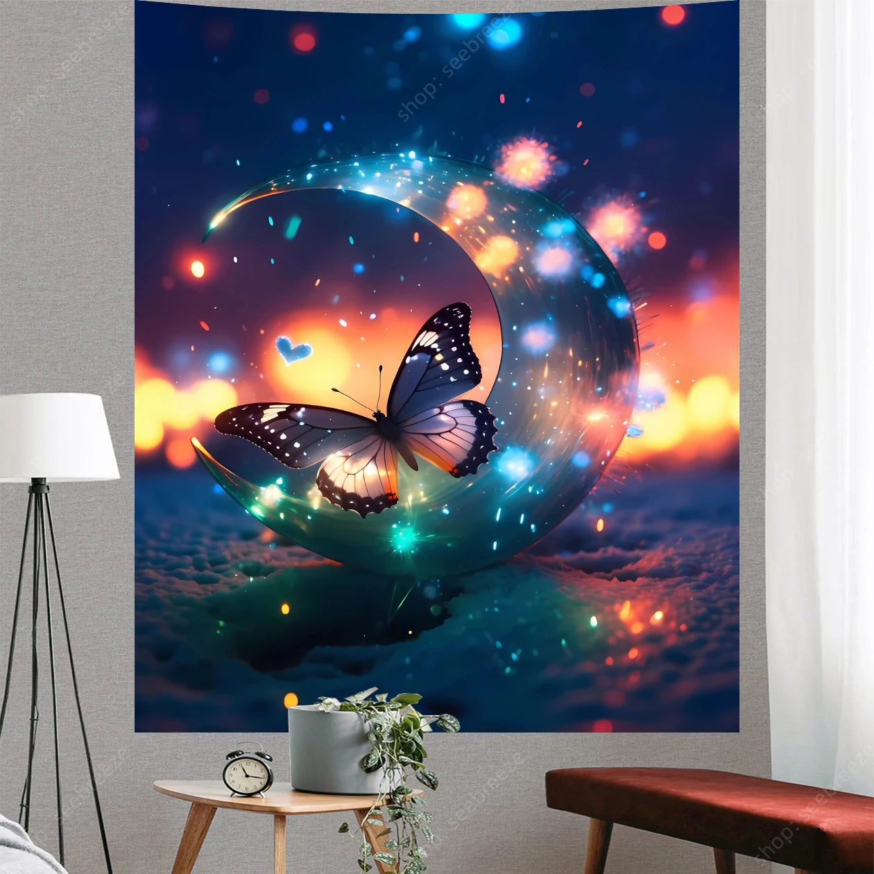 Butterfly UV Reactive Psychedelic Tapestries
