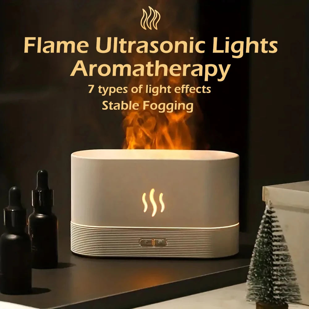 Flame Essential Oil Diffuser With LED