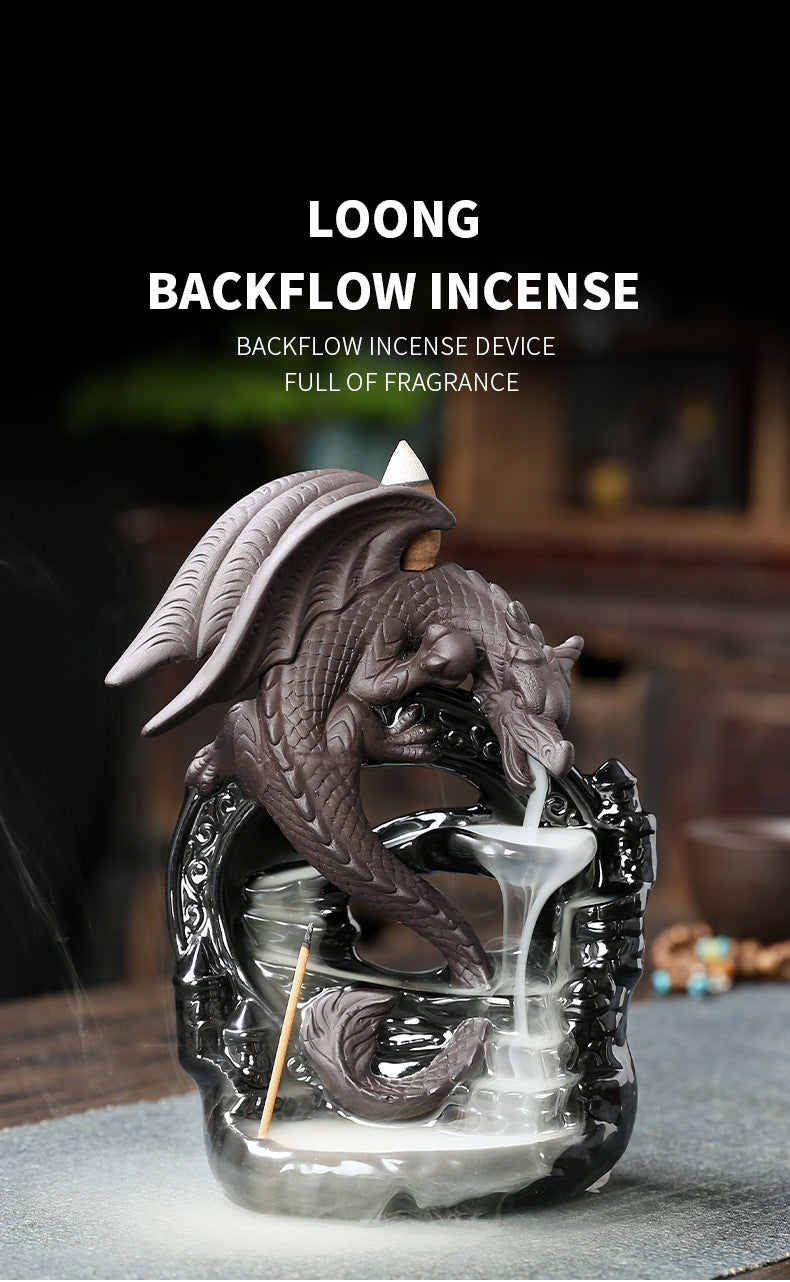 Ceramic Dragon Backflow Incense Burner