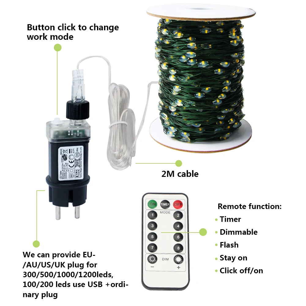 1000/500LED Fairy String Lights
