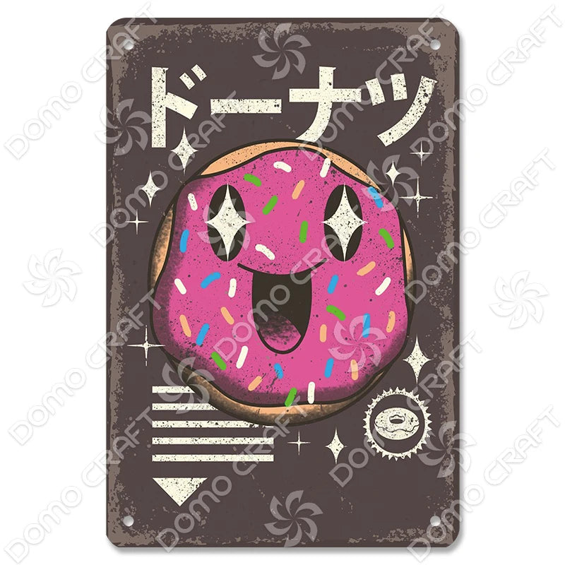 Vintage Japanese Foods Metal Signs