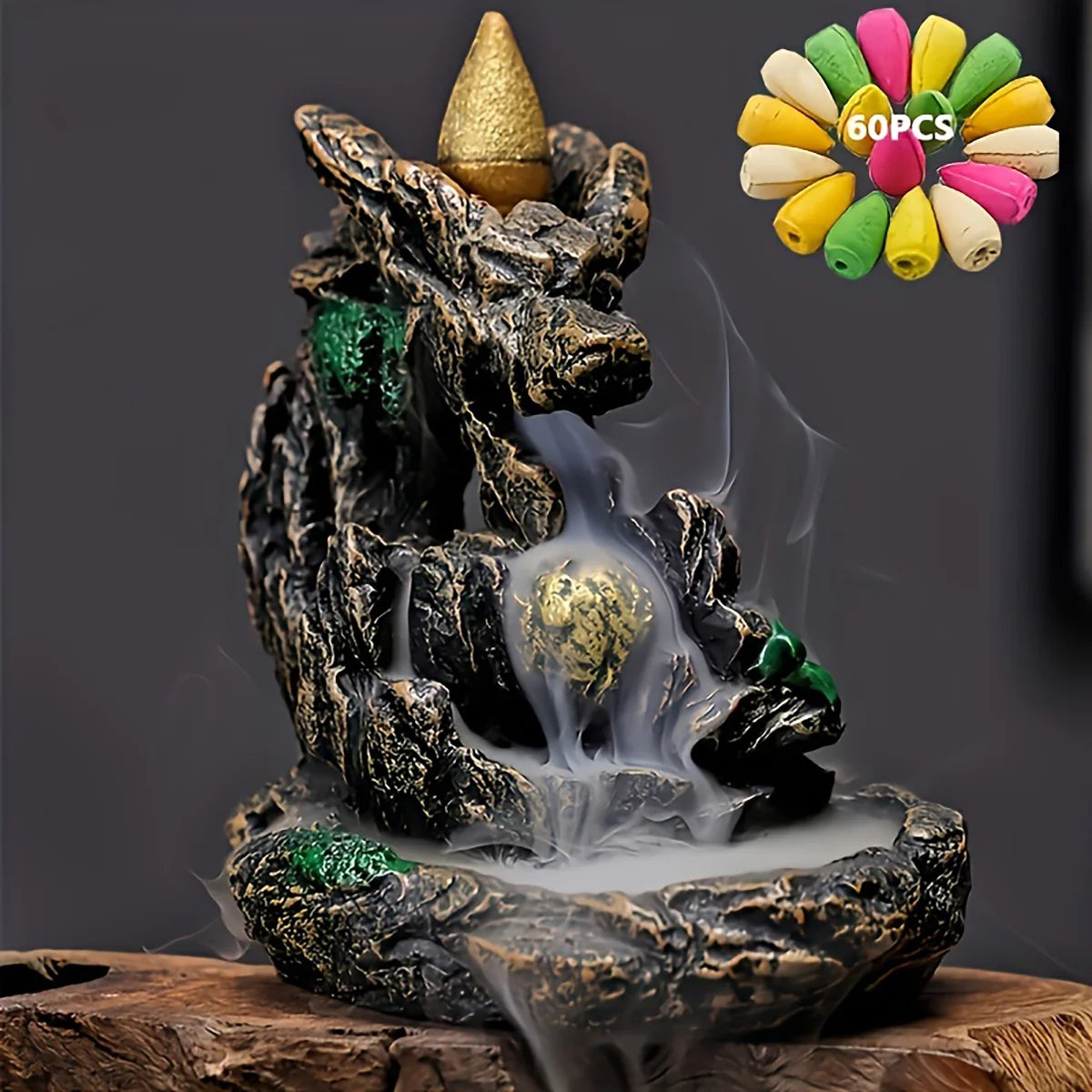Incense Fountain Burner (with cones)