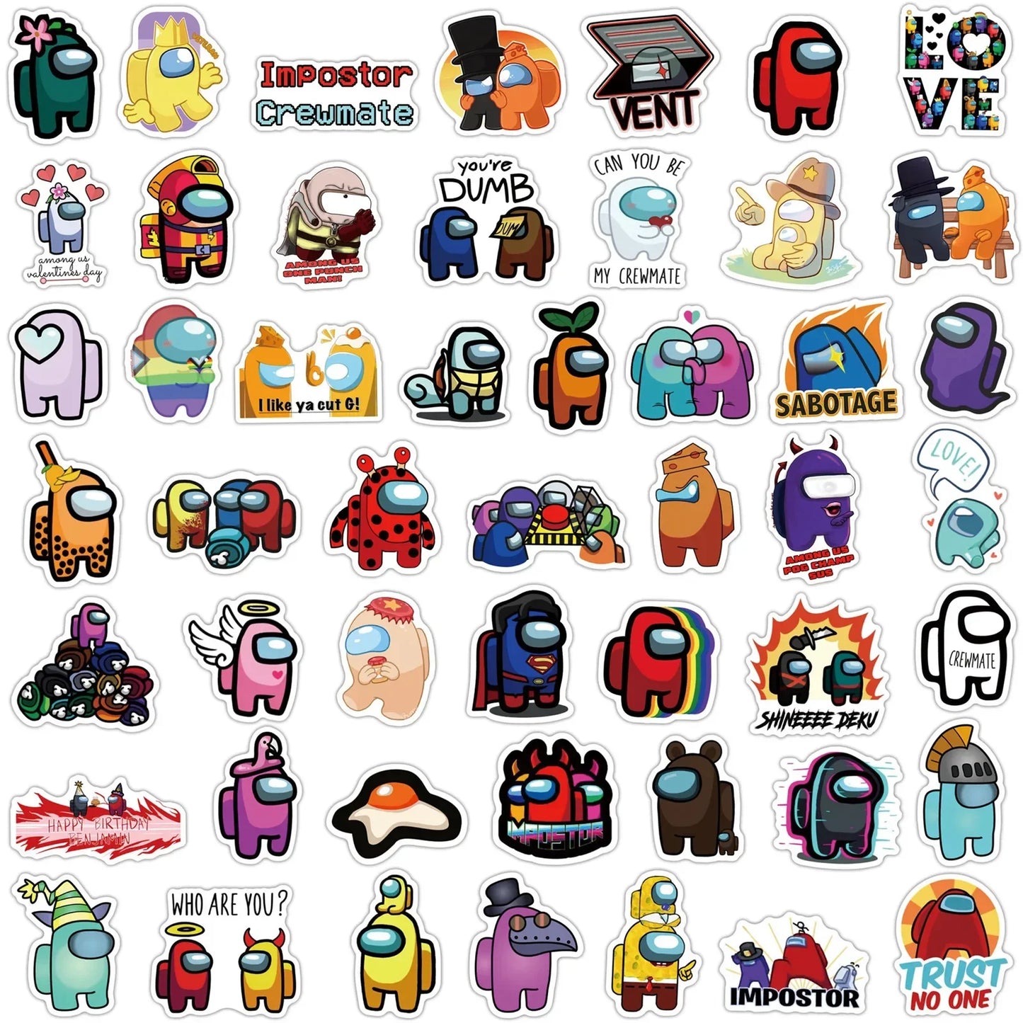 50Pcs Among Us Stickers