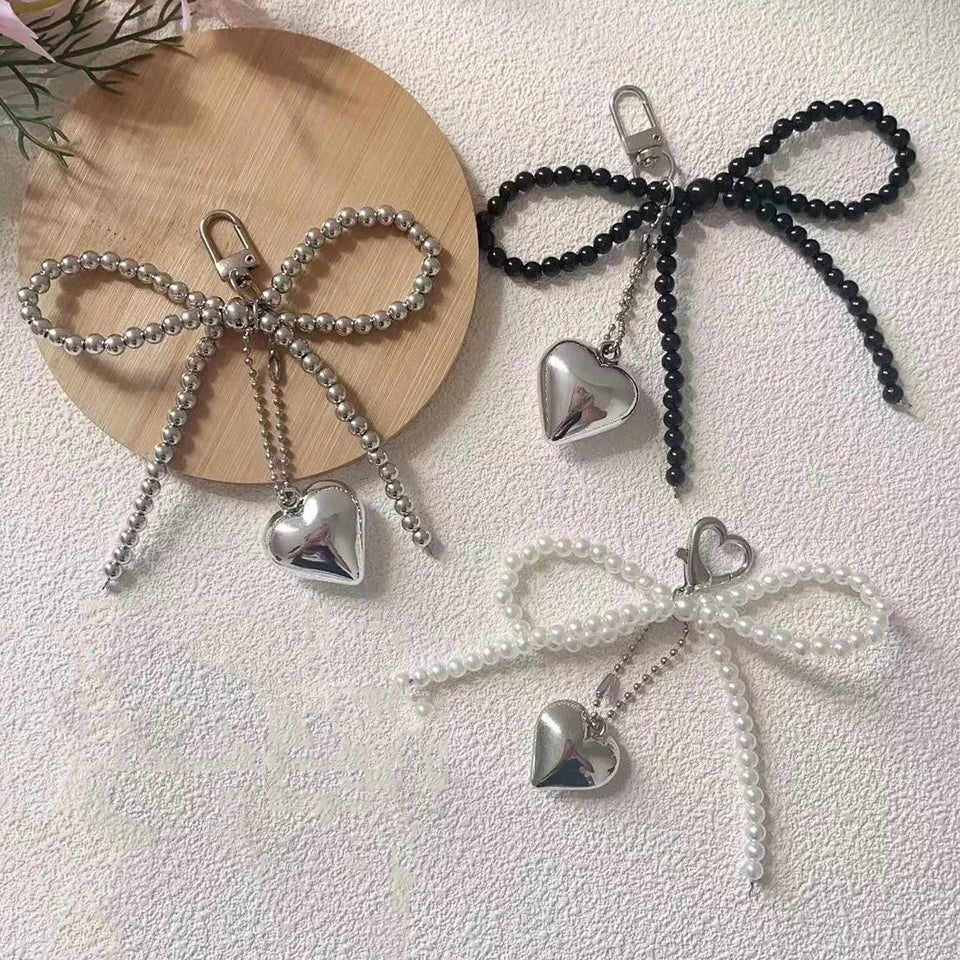 Beaded Bow Keychain
