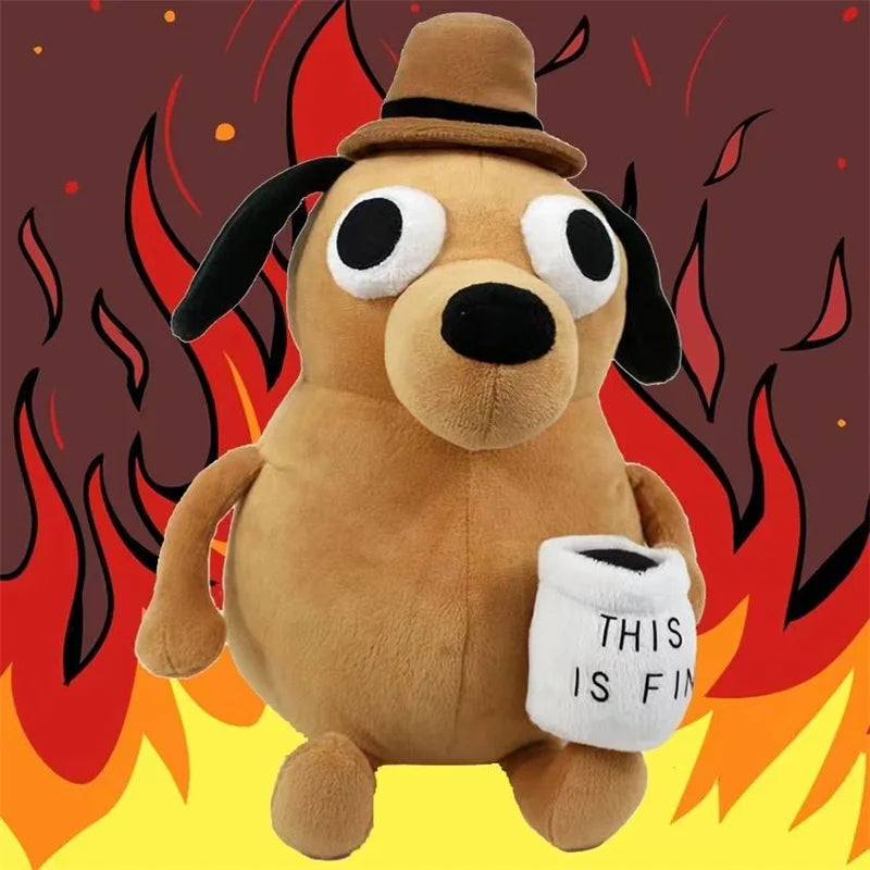 This Is Fine Dog Plushie