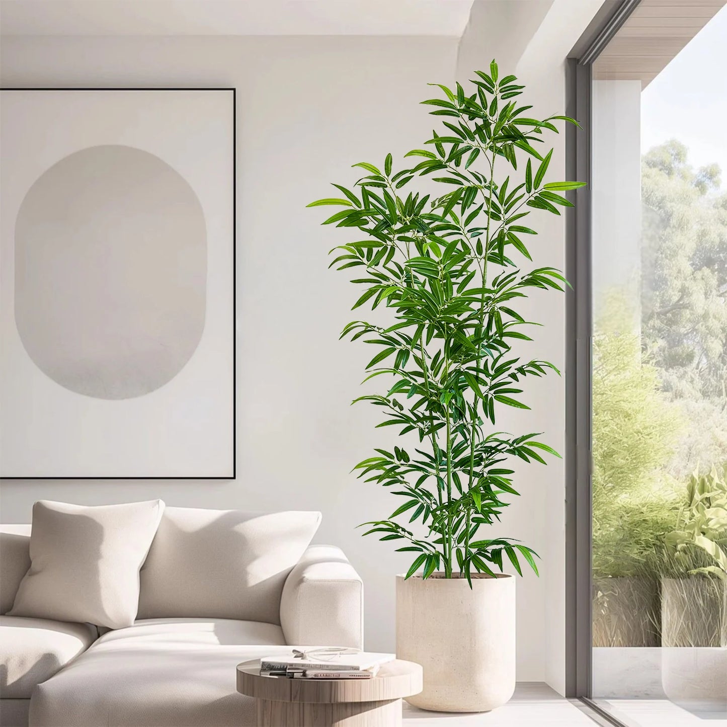 Artificial Green Bamboo Branches