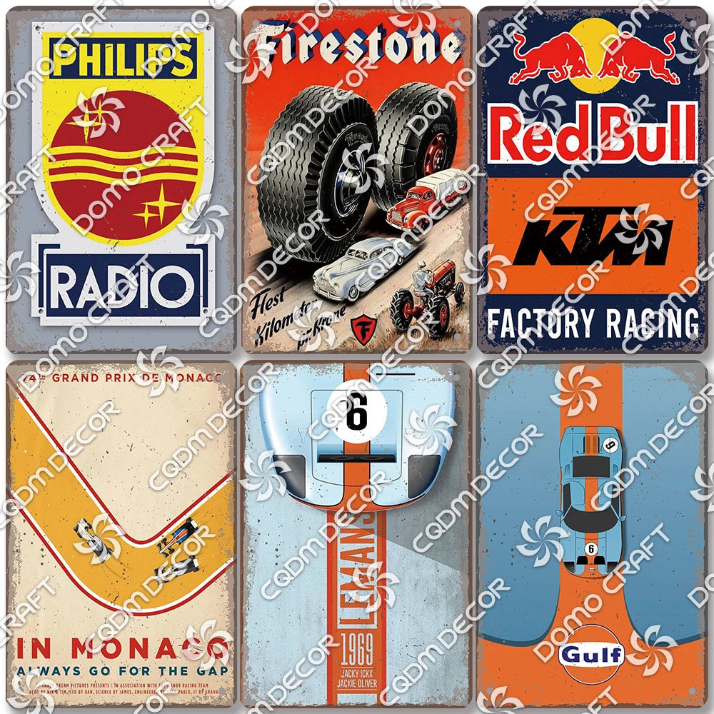 Vintage Gas Station Metal Signs