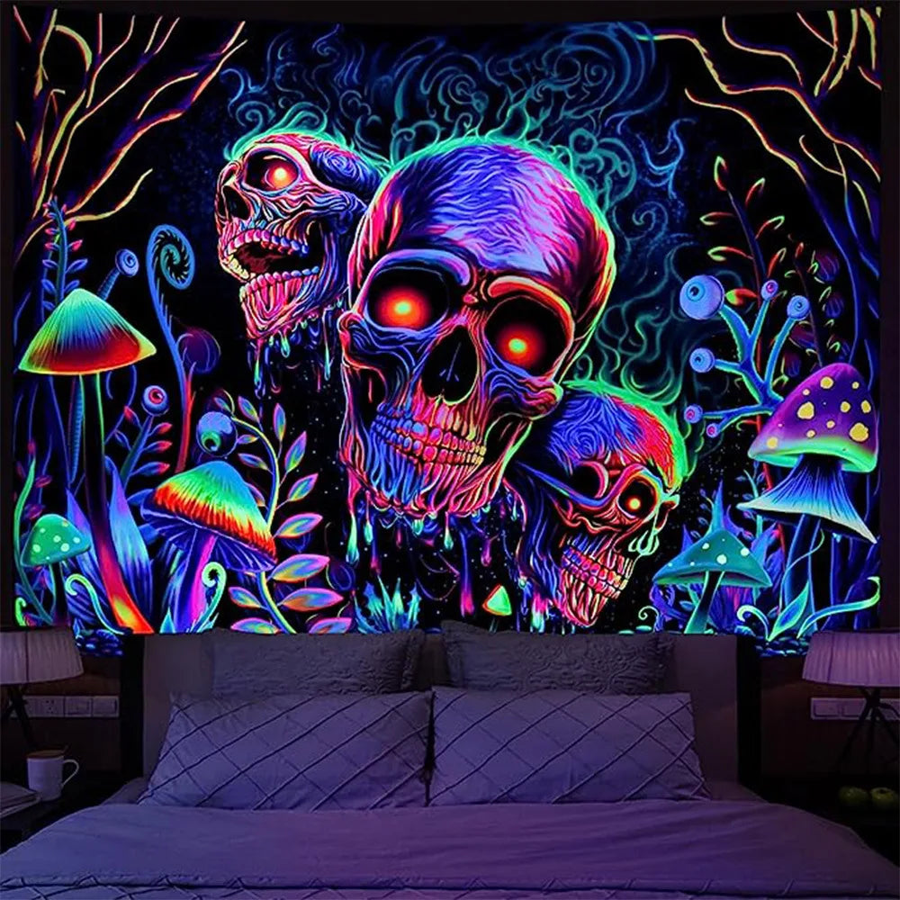 Psychedelic UV Reactive Tapestries