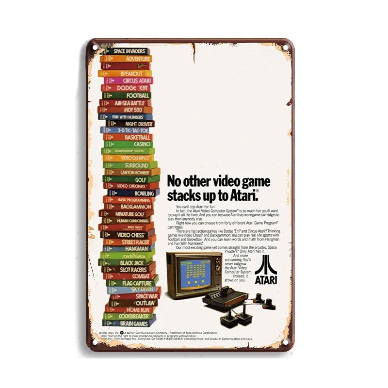 Retro Game Metal Signs