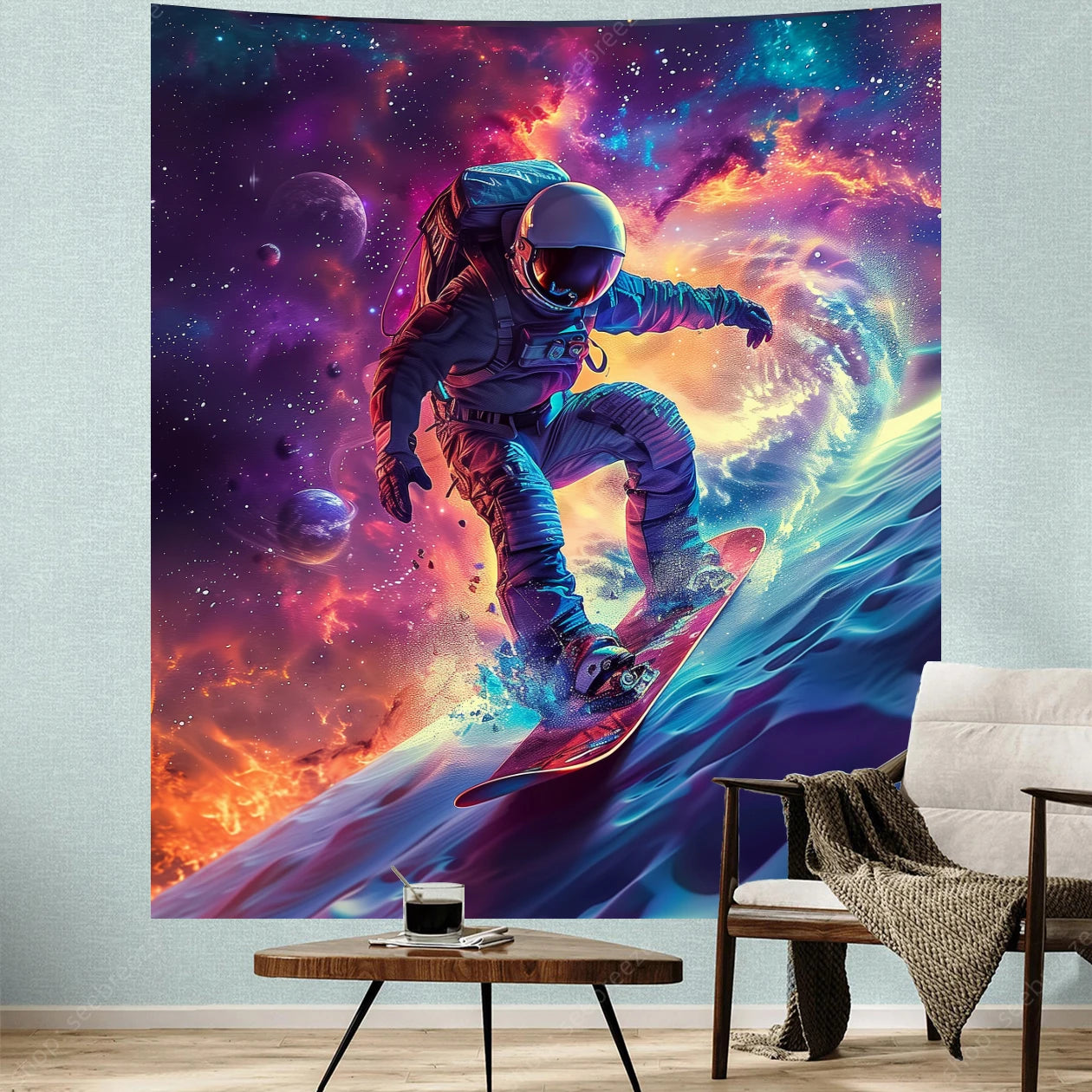 Astronaut UV Reactive Tapestries