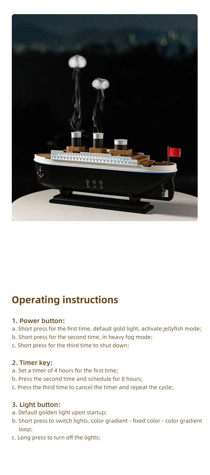 Train/Cannon Essential Oil Aroma Diffuser