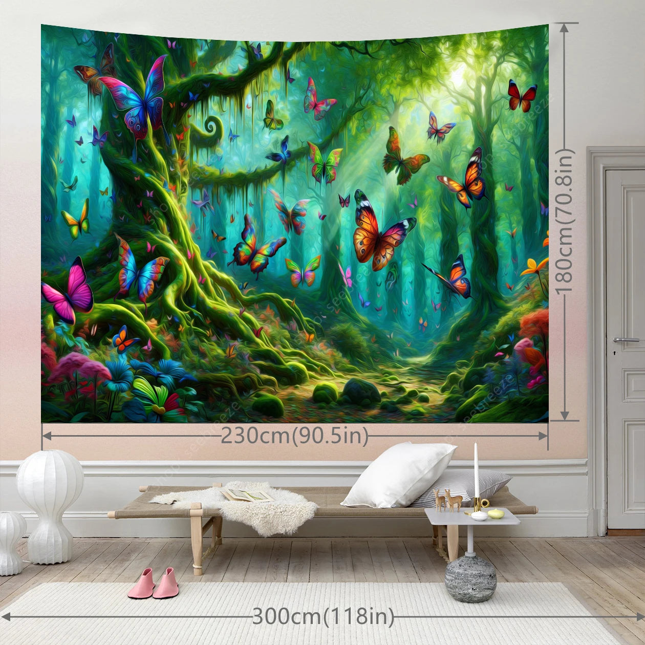 Butterfly Forest UV Reactive Tapestries