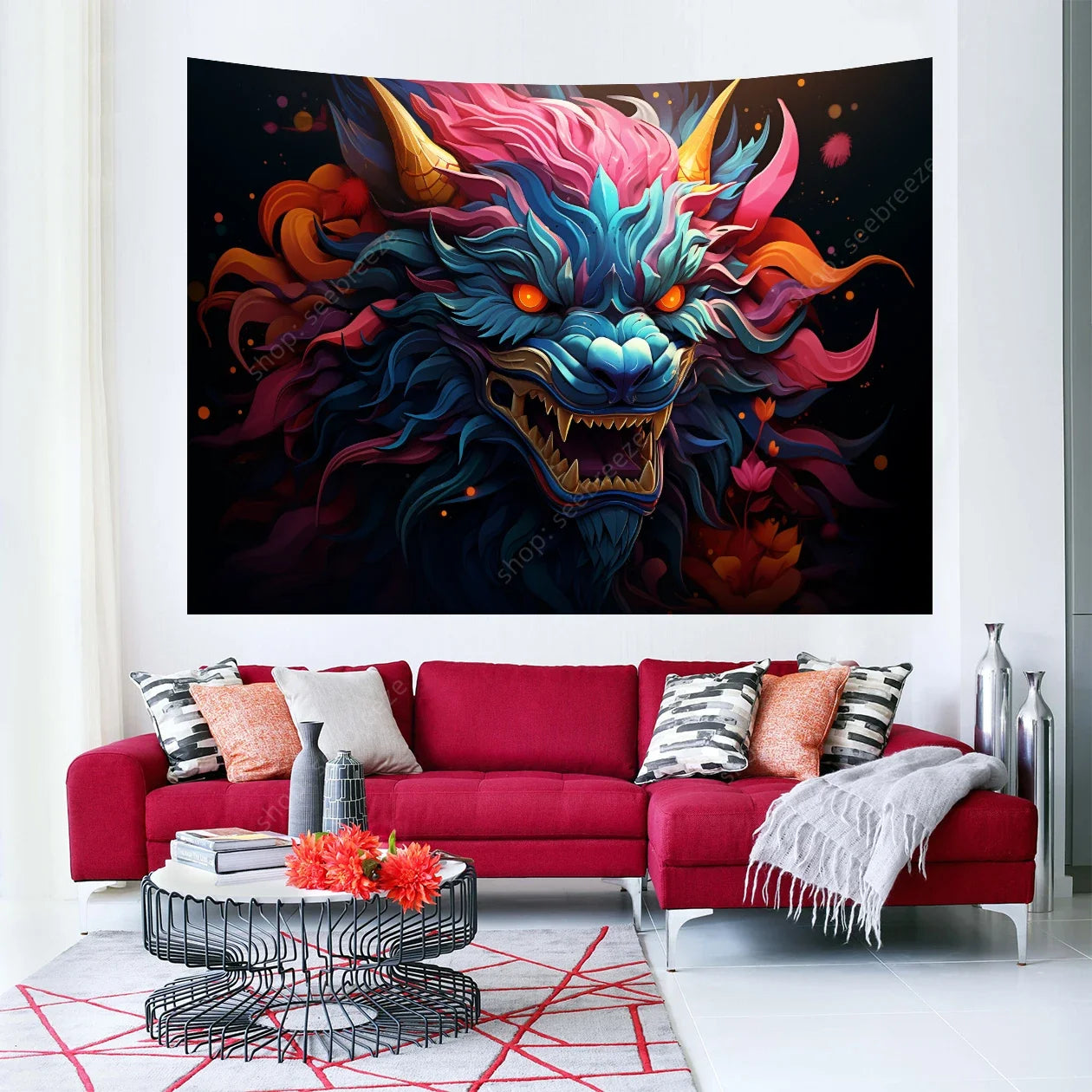Dragon UV Reactive Tapestries
