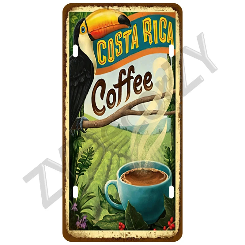 Funny Vintage Metal Signs Beer/Coffee