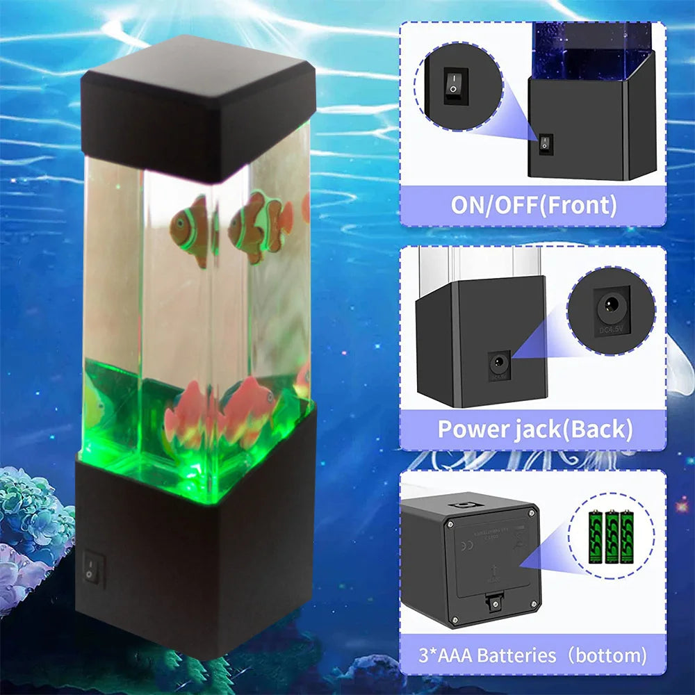 Color Changing LED Fish Tank Night Light