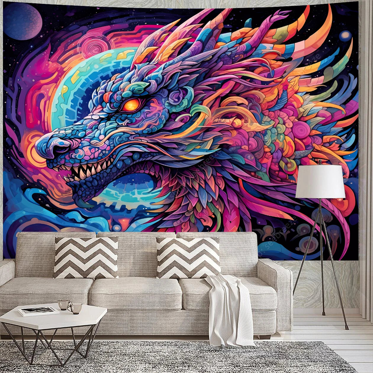 Dragon UV Reactive Tapestries