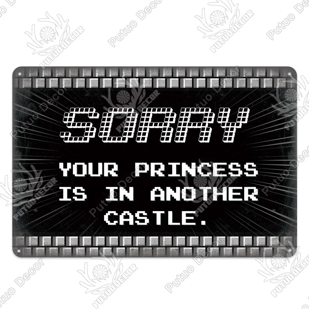 Funny Gamer Metal Signs