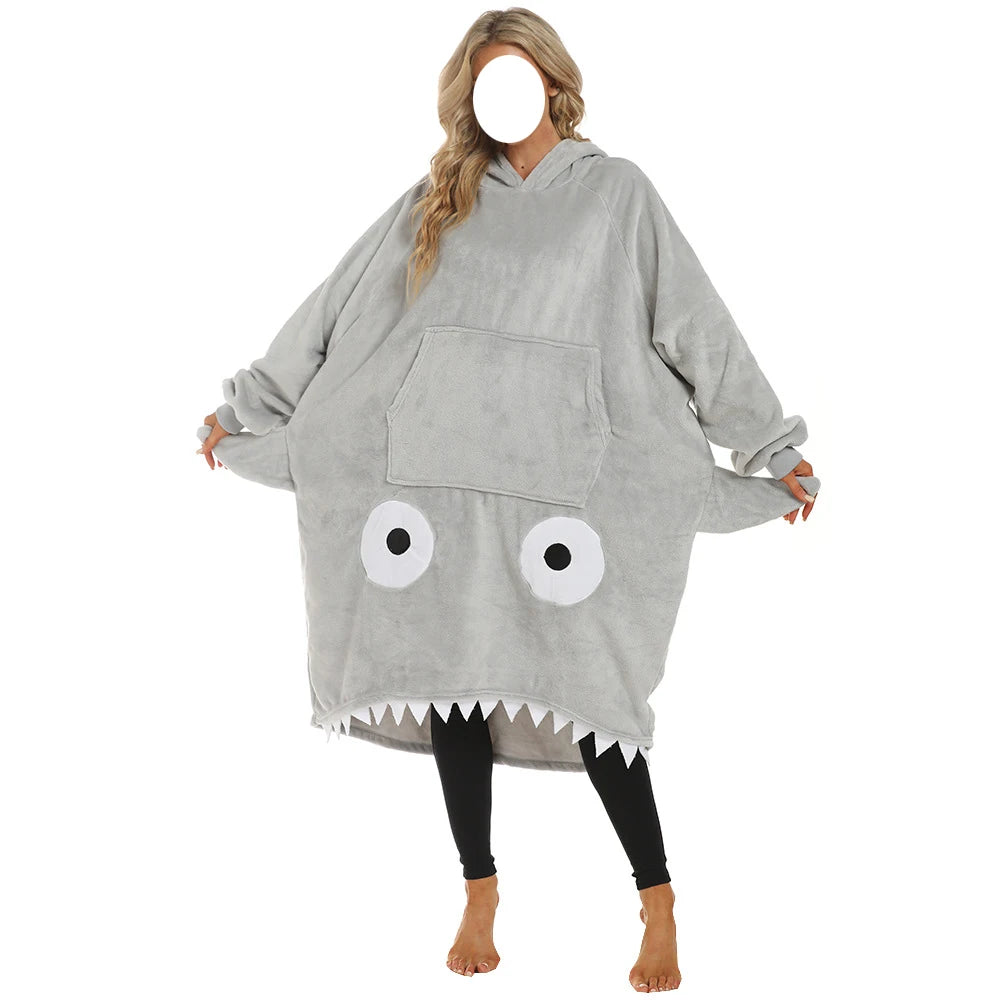 Shark Hooded Blanket