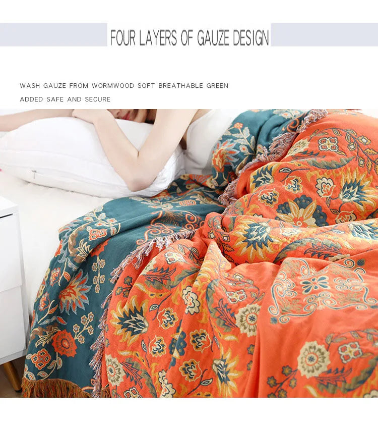 Nordic Bedspread with Tassels