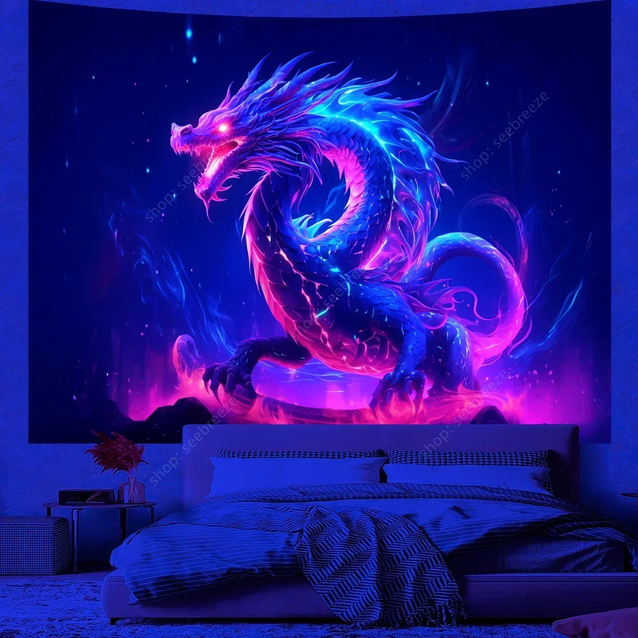 Dragon UV Reactive Tapestries