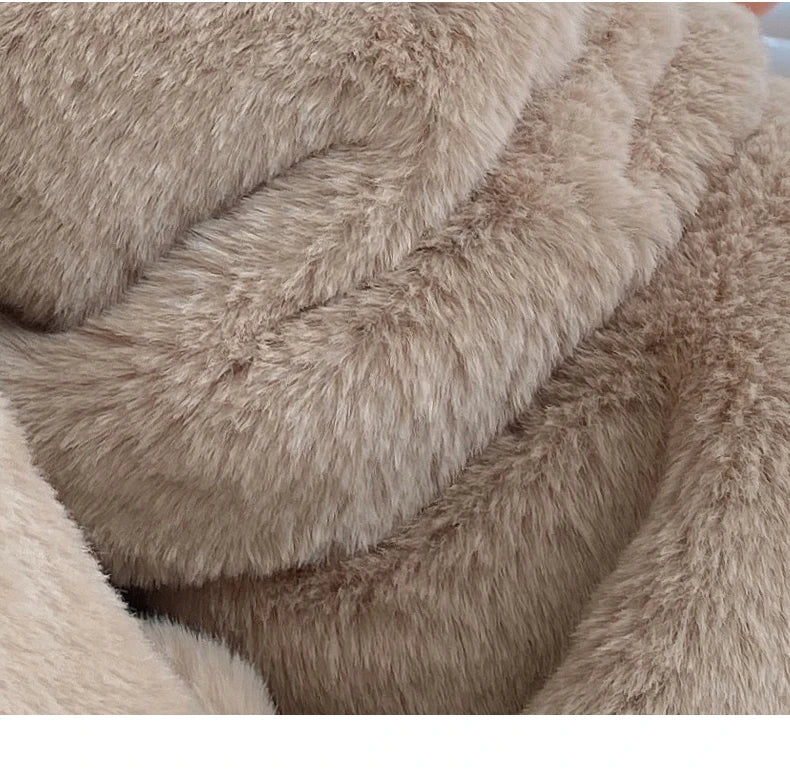 Super Thick Warm Plushie Bear Hooded Scarf