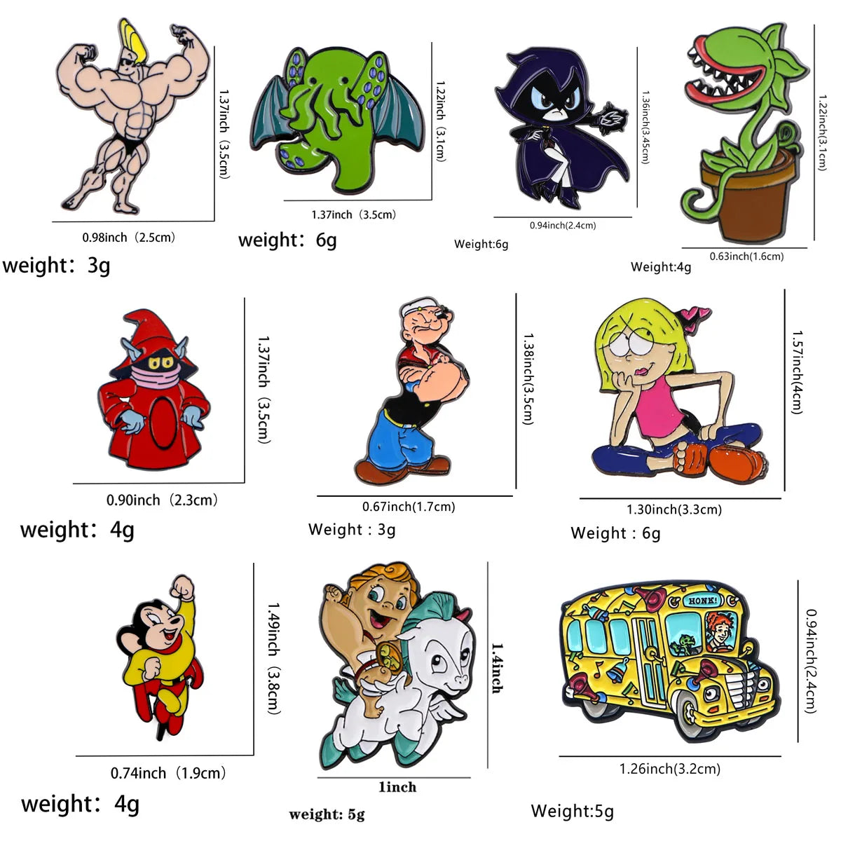 Niche Cartoon Characters Enamel Pins