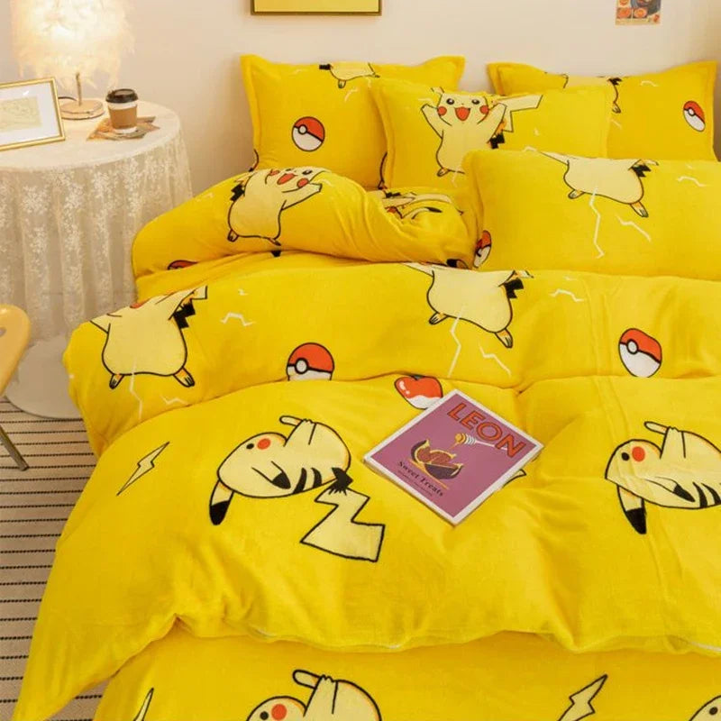 Pokemon Pikachu Bedding Set 4pcs