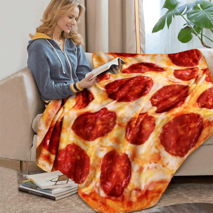 Large Funny/Realistic Soft Food Blankets