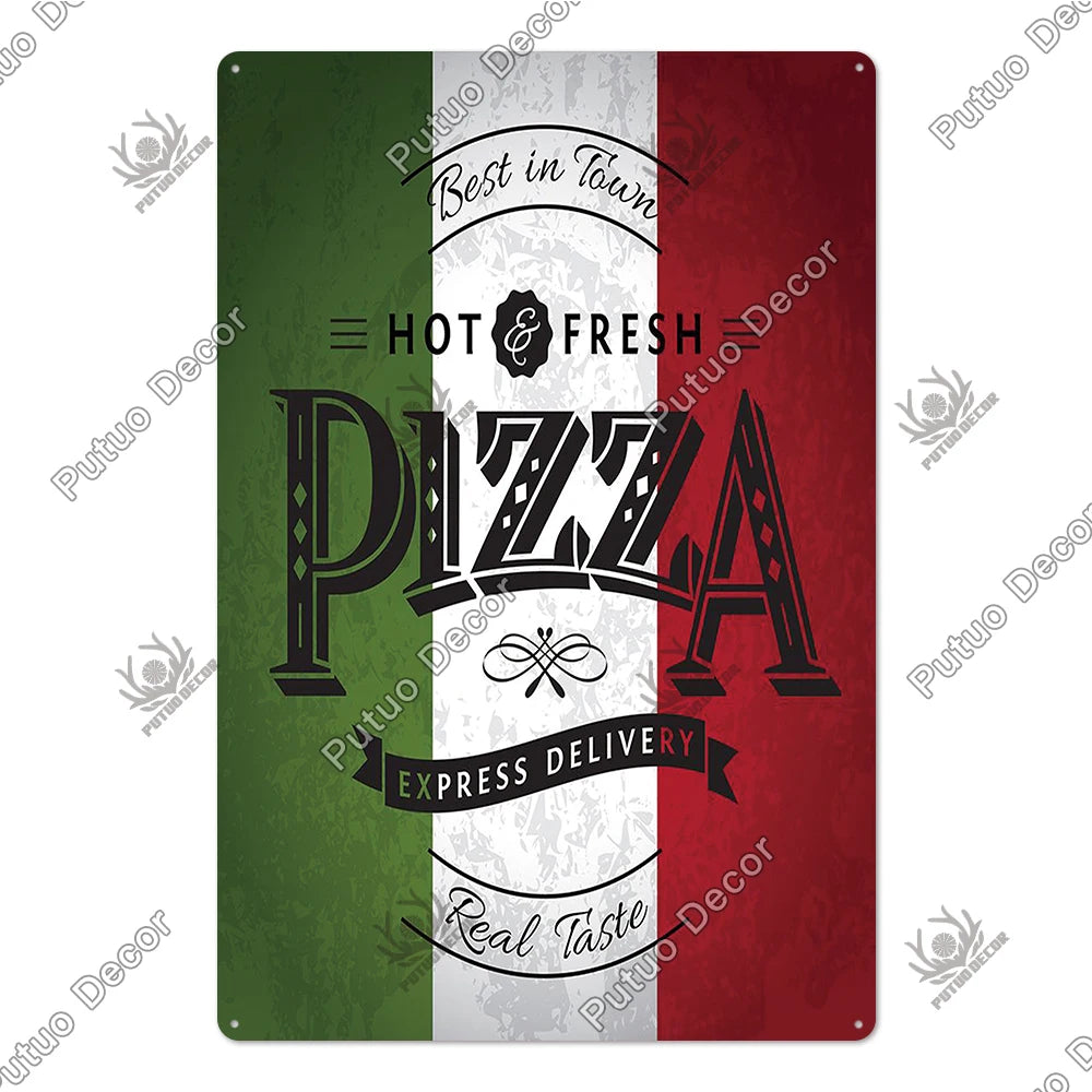 Vintage Restaurant Metal Signs