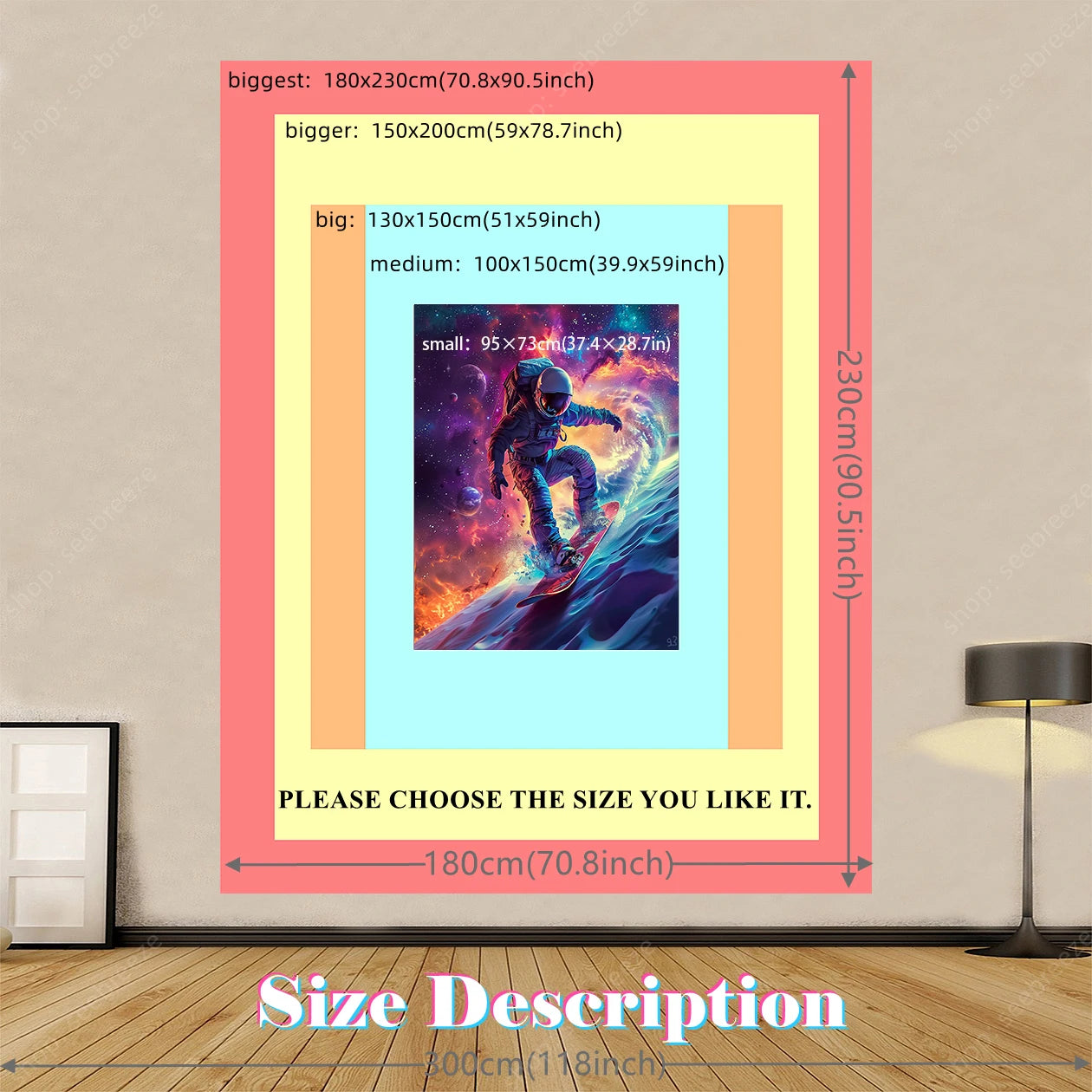 Astronaut UV Reactive Tapestries