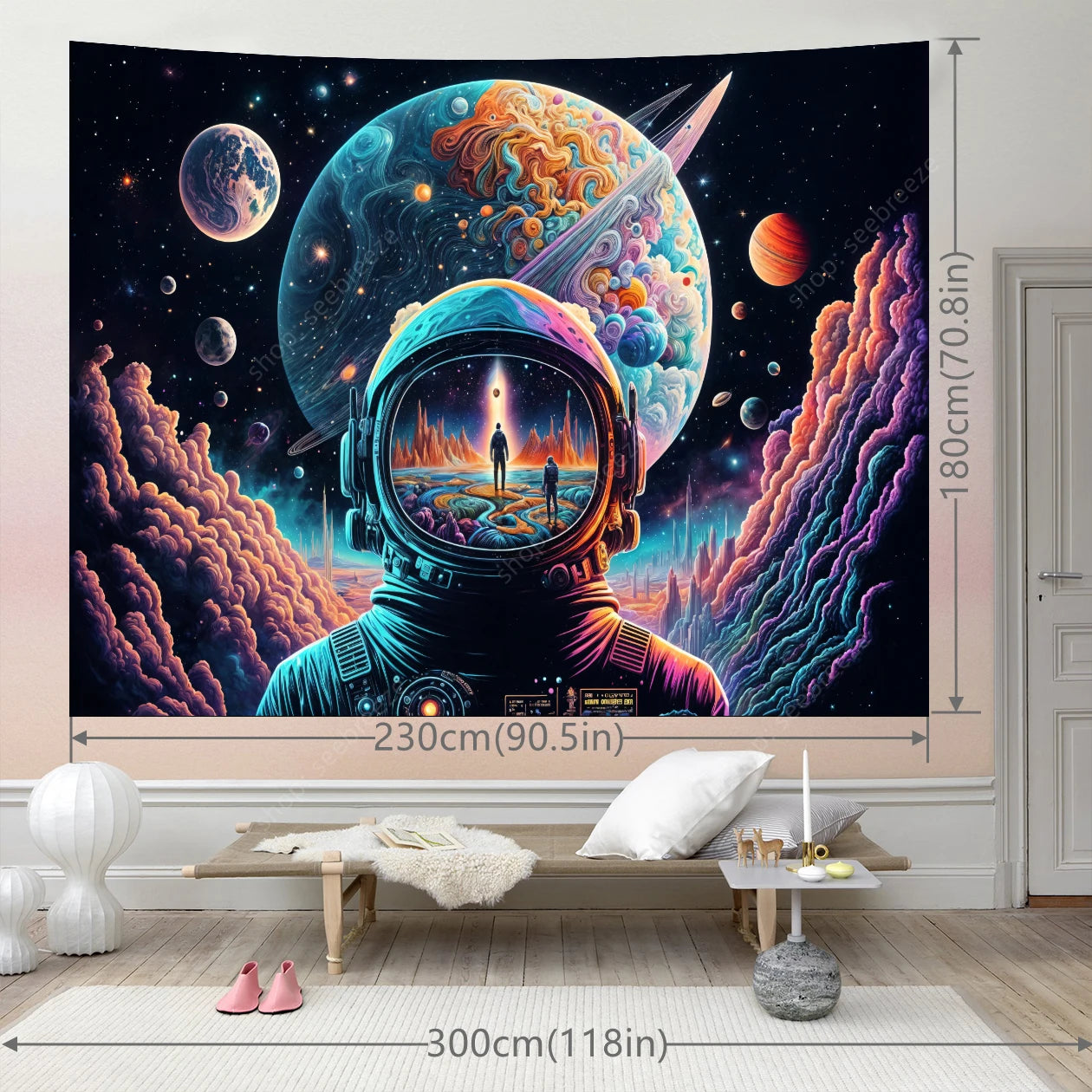 Astronaut UV Reactive Tapestries