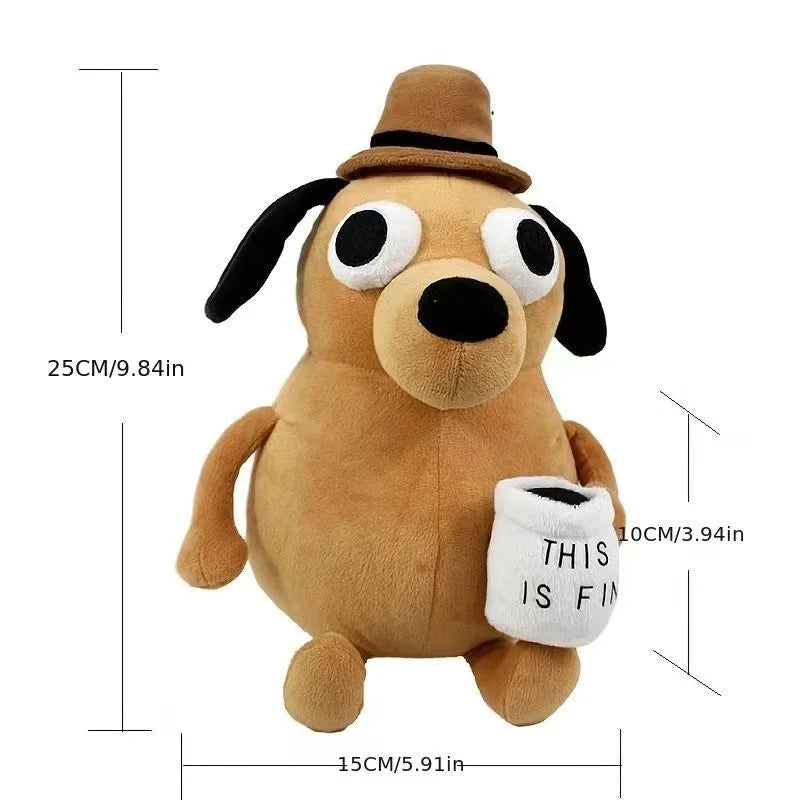 This Is Fine Dog Plushie