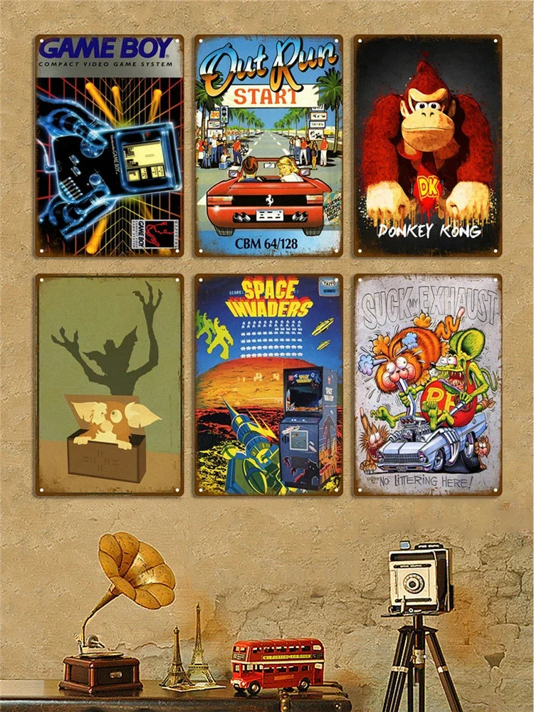 Vintage Game Metal Signs