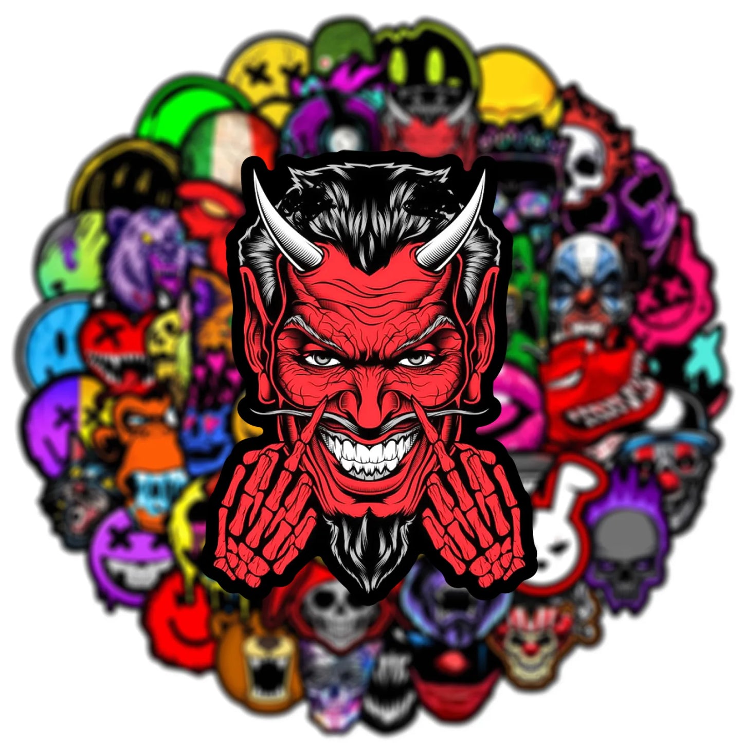 10/25/50pcs Dark Graffiti Stickers