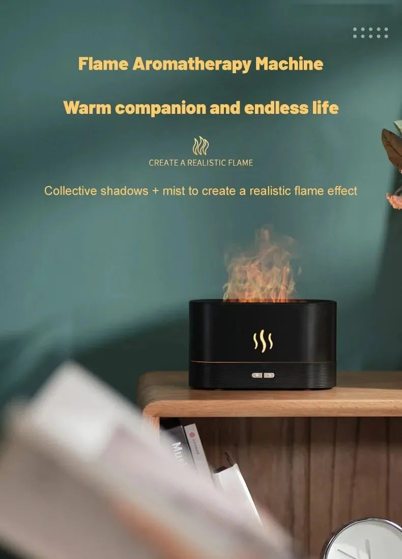 Flame Essential Oil Diffuser With LED