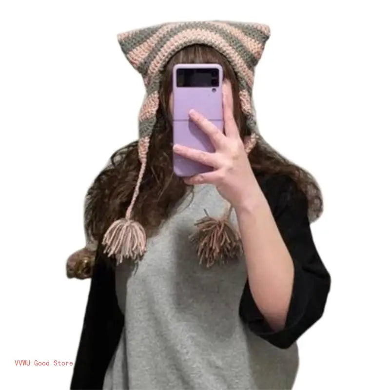 Awesome Knit Hat with Dangles
