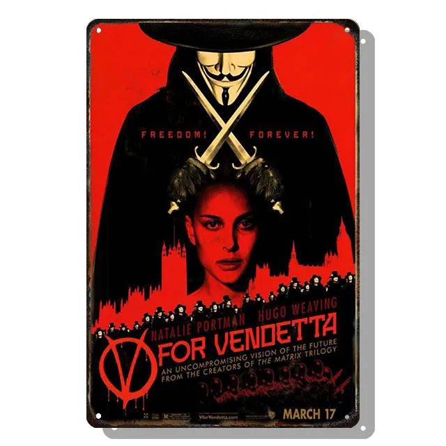 Popular Movie Metal Signs