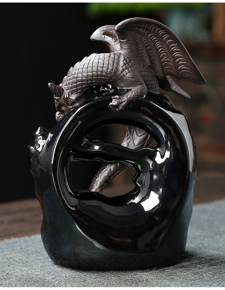 Ceramic Dragon Backflow Incense Burner