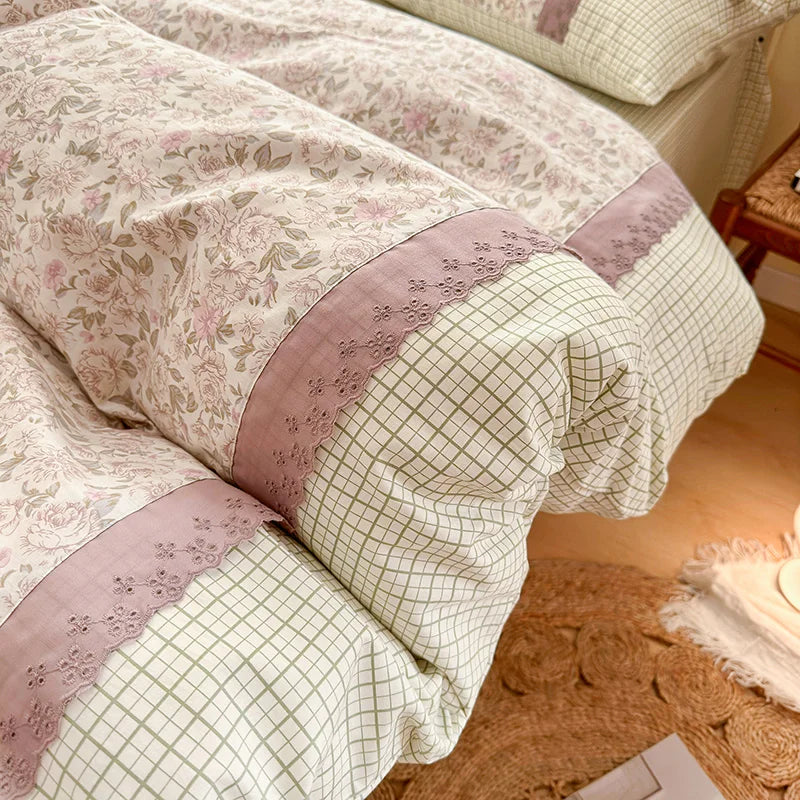3pcs Floral Duvet Bed Set