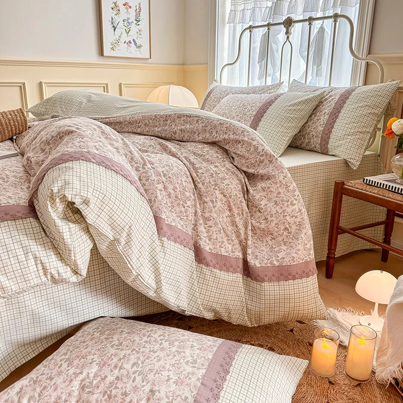 3pcs Floral Duvet Bed Set
