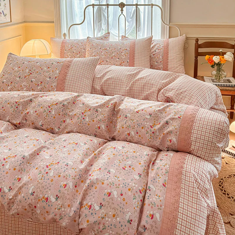 3pcs Floral Duvet Bed Set