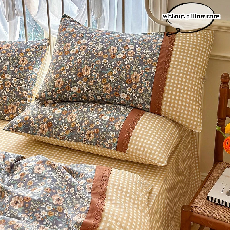 3pcs Floral Duvet Bed Set