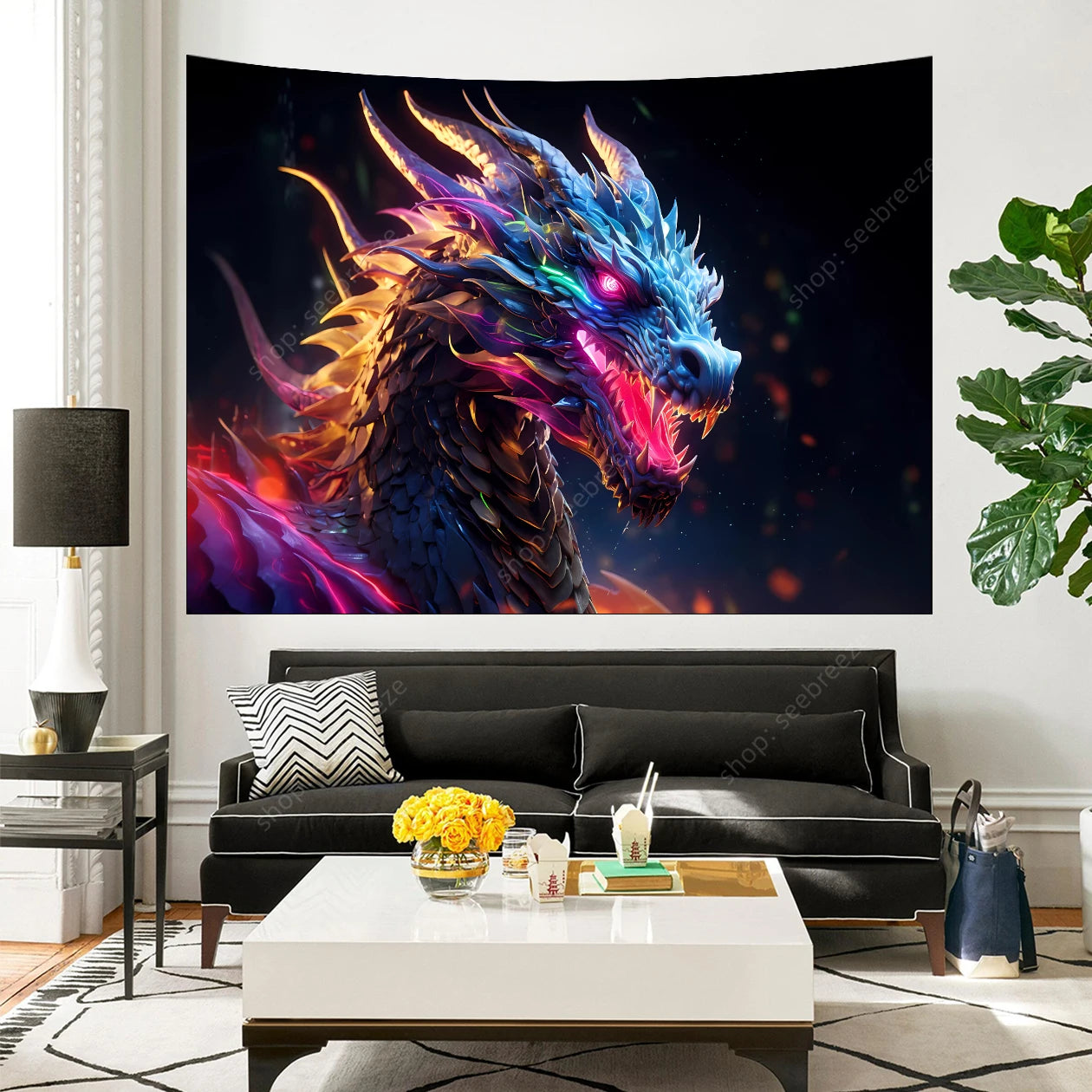 Dragon UV Reactive Tapestries