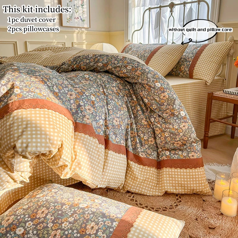 3pcs Floral Duvet Bed Set