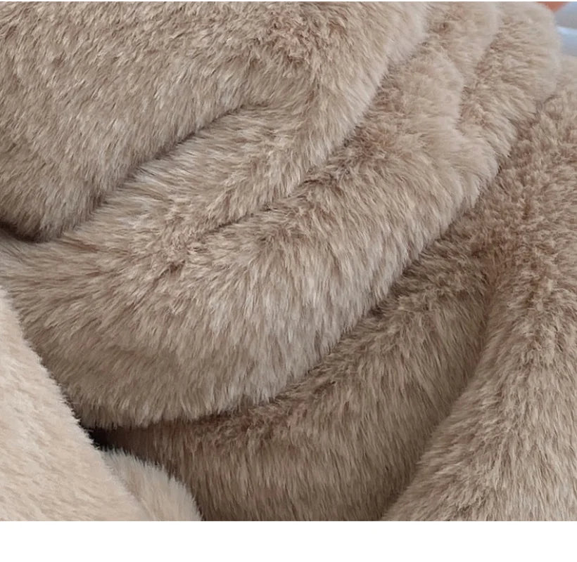 Super Thick Warm Plushie Bear Hooded Scarf