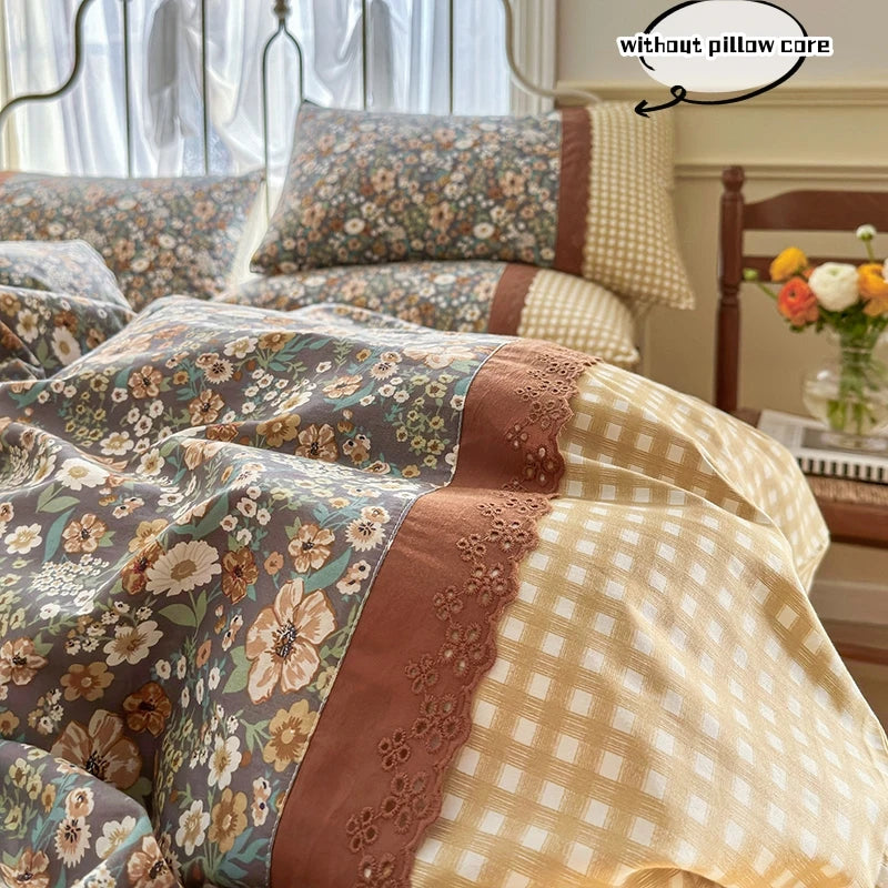 3pcs Floral Duvet Bed Set