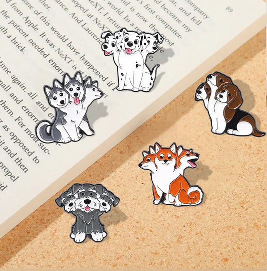Cerberus Dogs Enamel Pins